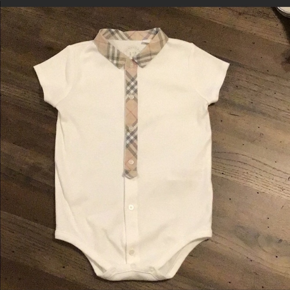 3 month Burberry onesie